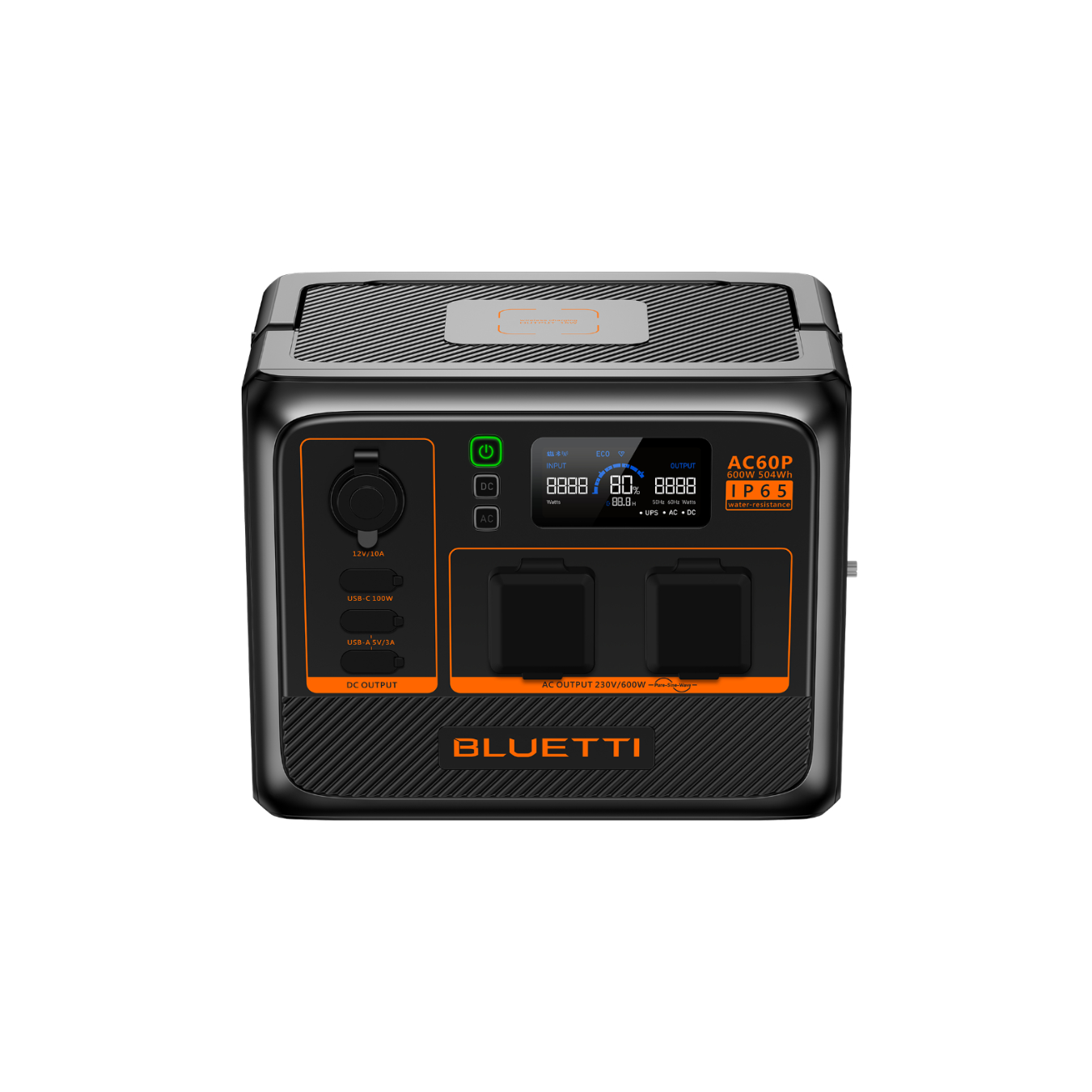 BLUETTI AC60P Portable Power Station 504Wh LiFePO4 Battery Surge AC Solar Generator (600W/1200W)