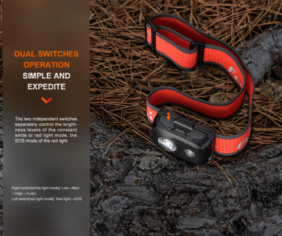 Fenix HL16 Lightweight Trail Running Luminus SST20 LED 450L Headlamp