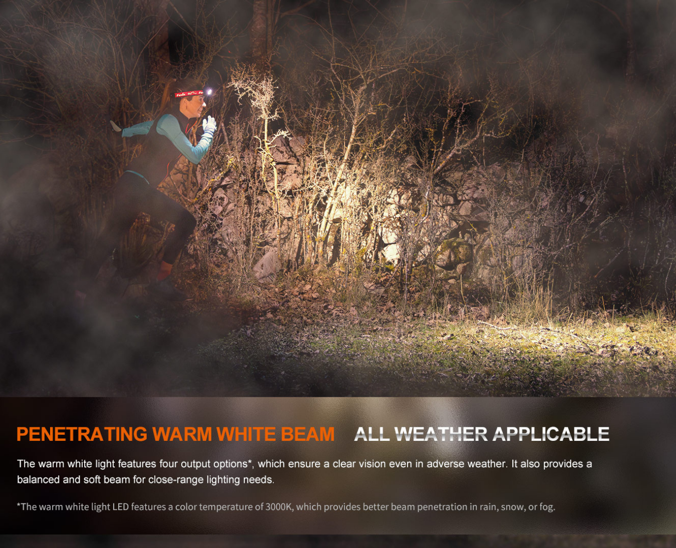 Fenix HM65R-T V2.0 Luminus SST40 Cool White LED & SST20 Warm White LED 1600L Lightweight Magnesium Rechargeable Headlamp