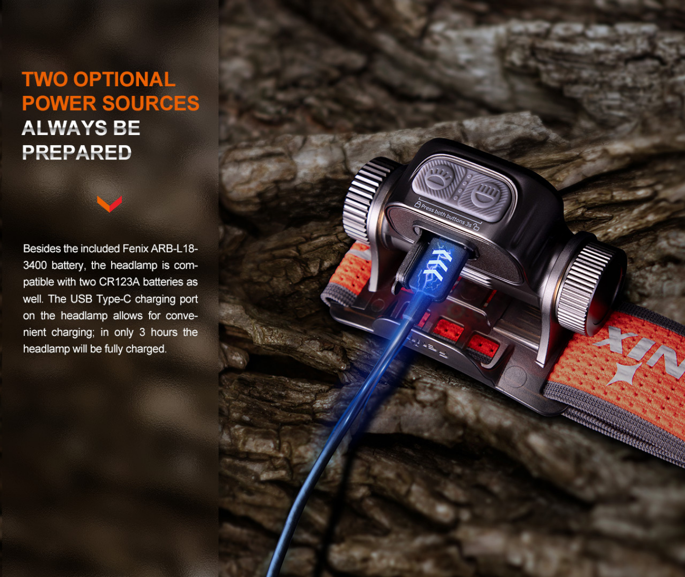 Fenix HM65R-T V2.0 Luminus SST40 Cool White LED & SST20 Warm White LED 1600L Lightweight Magnesium Rechargeable Headlamp