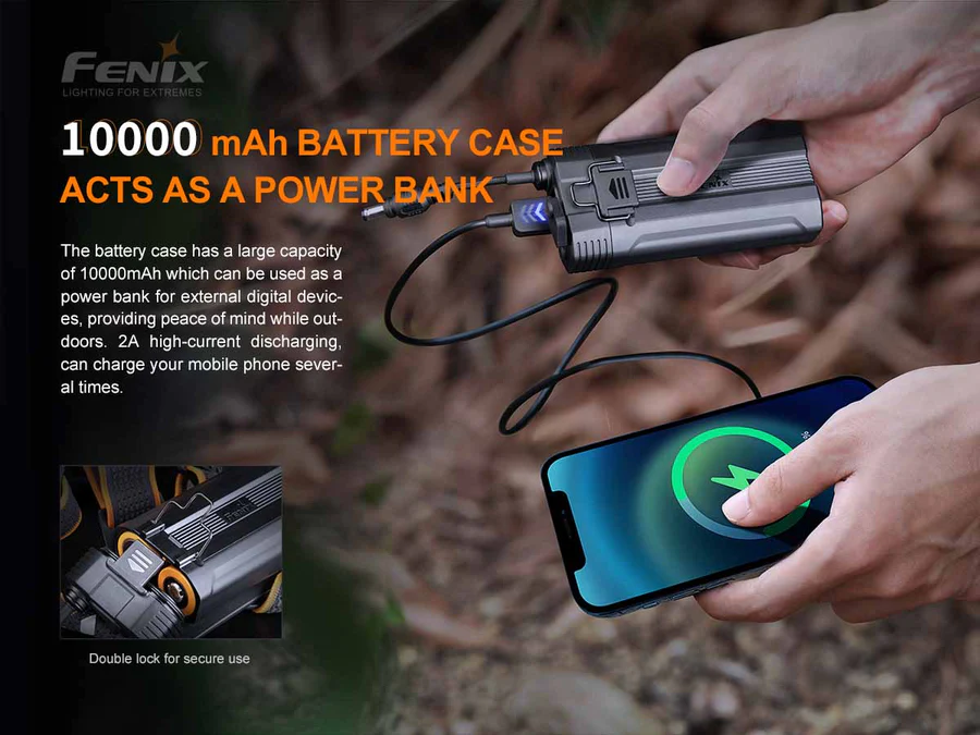 Fenix HP30R V2.0 BLACK Cool White Neutral White LED 3000L Rechargeable Headlamp