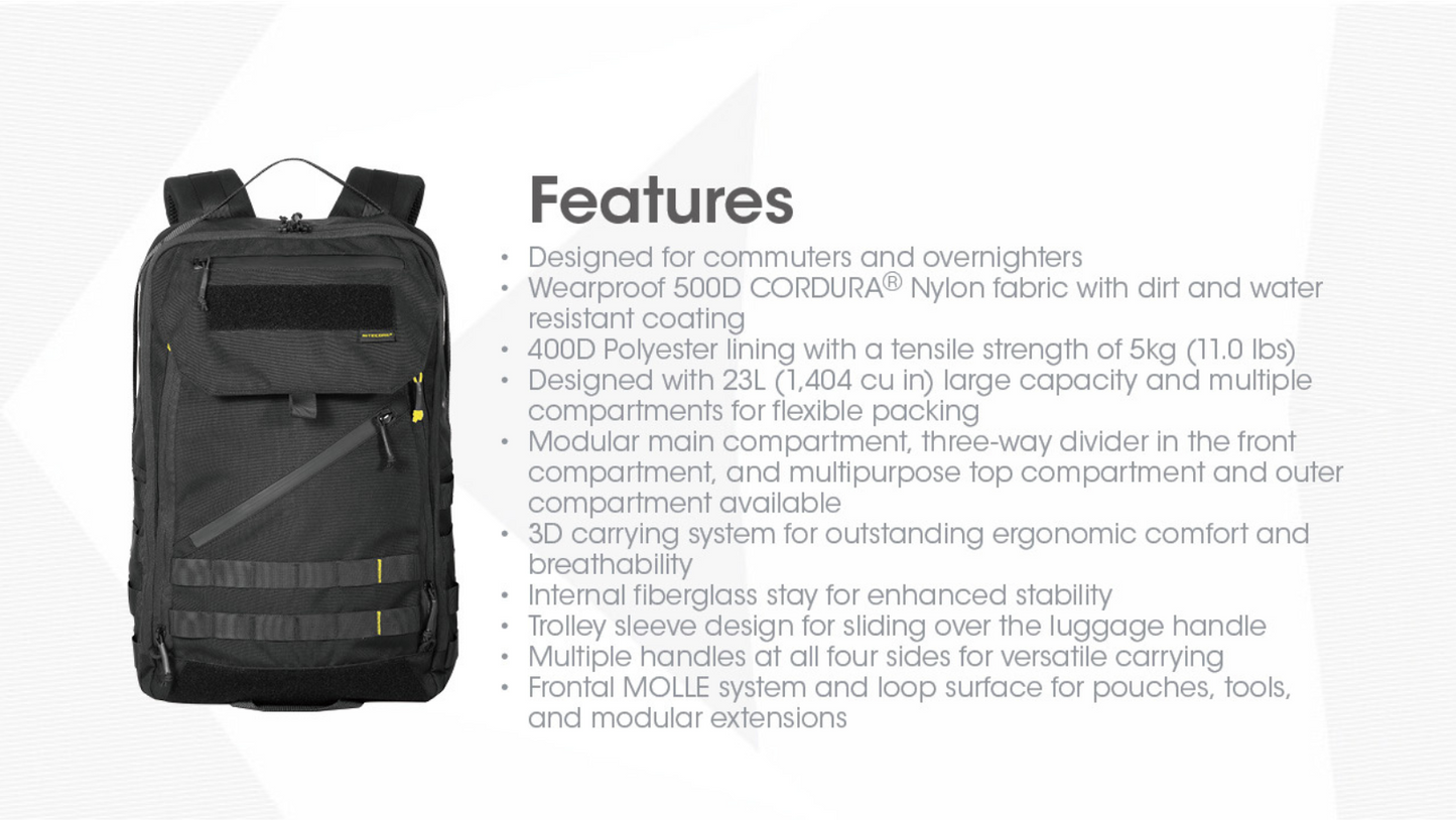 Nitecore BP23 Pro Multi-Purpose Tactical Commuting Backpack