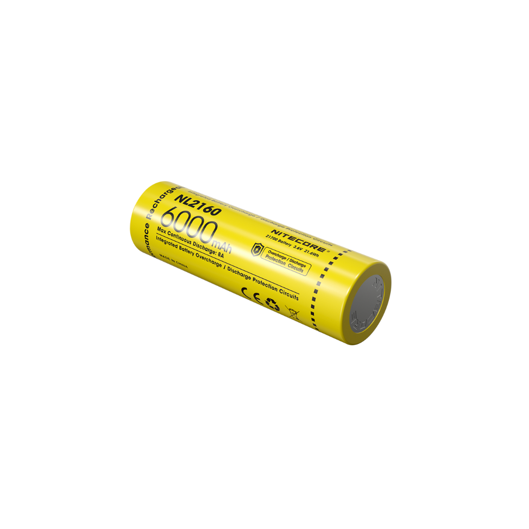 Nitecore 21700 6000mAh 8A 3.6V Rechargeable Li-ion Battery NL2160