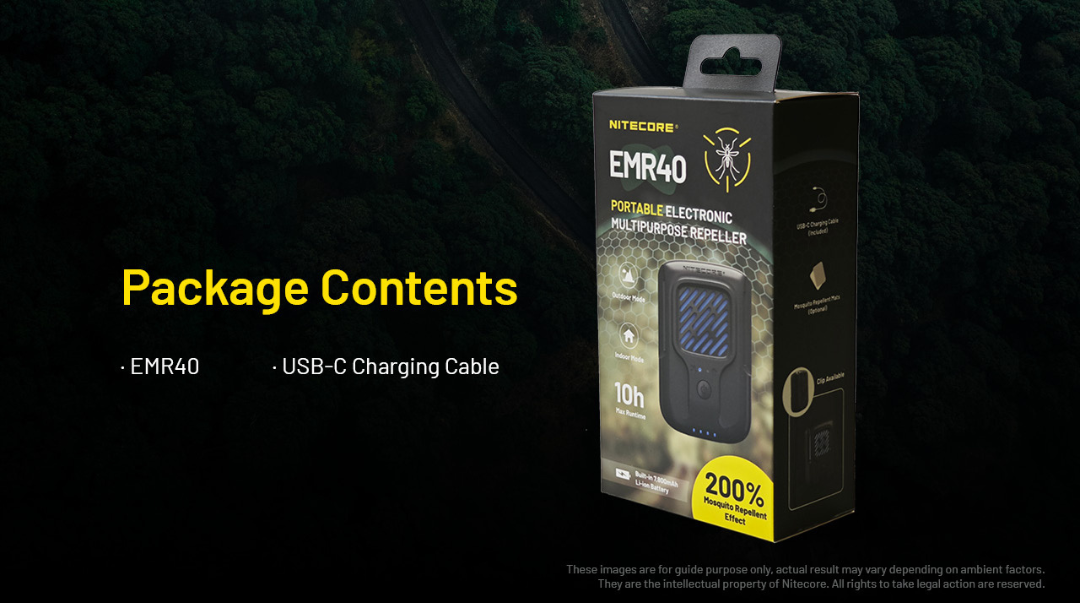 Nitecore EMR40 Portable Rechargeable Electronic Mosquito Repeller MOLLE SYSTEM Compatible