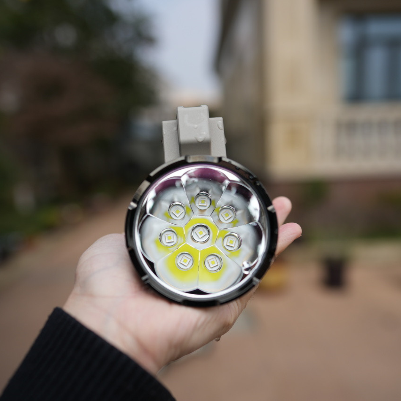 Manker MK38 Satellite Black 8x CREE XHP70.2 CW LED 41500L Rechargeable Flashlight with Battery
