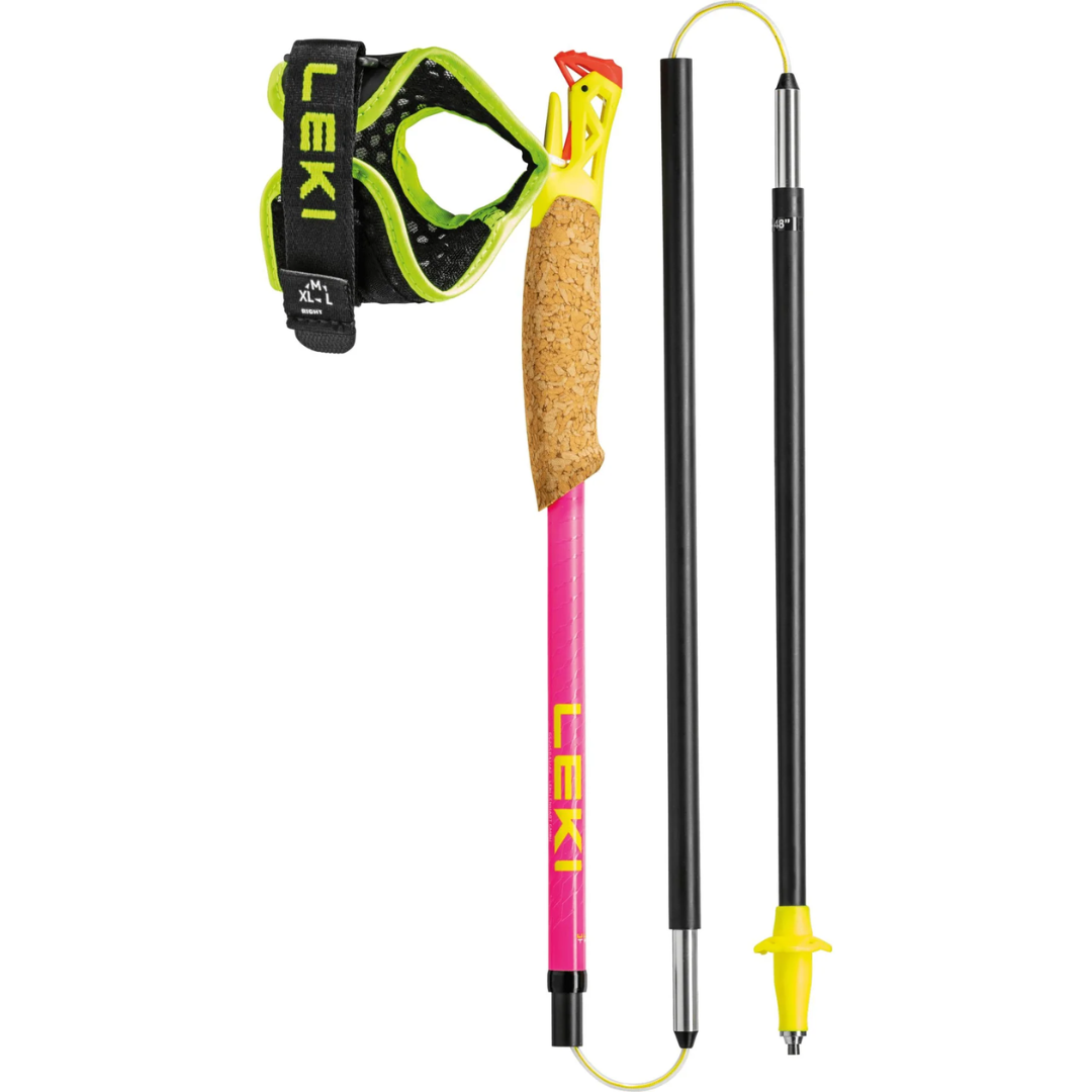 Leki Ultratrail FX.One Superlite Pole (Neon Pink/Neon Yellow/Natural Carbon)