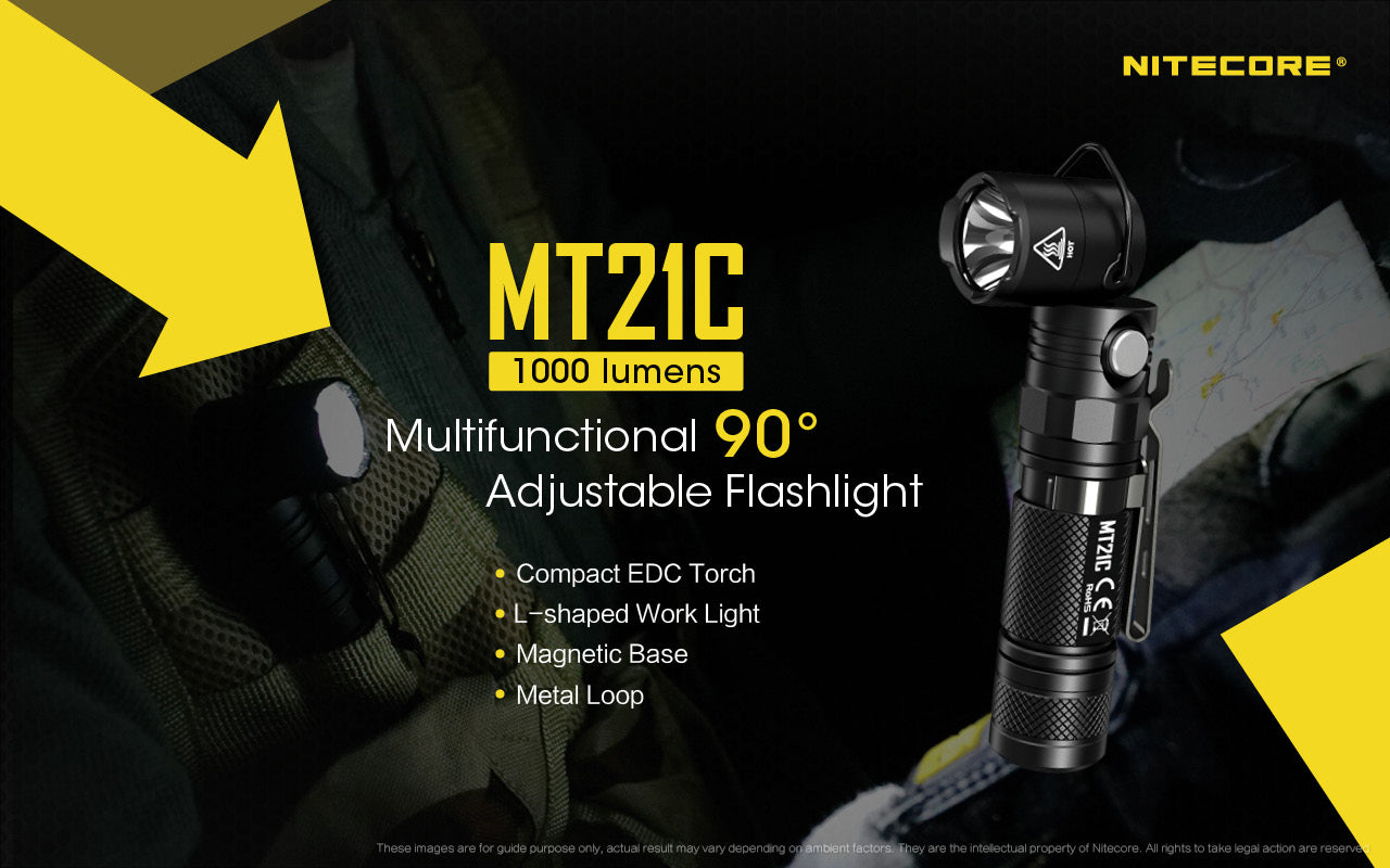 Nitecore MT21C CREE XP-L HD V6 LED 1000L Flashlight