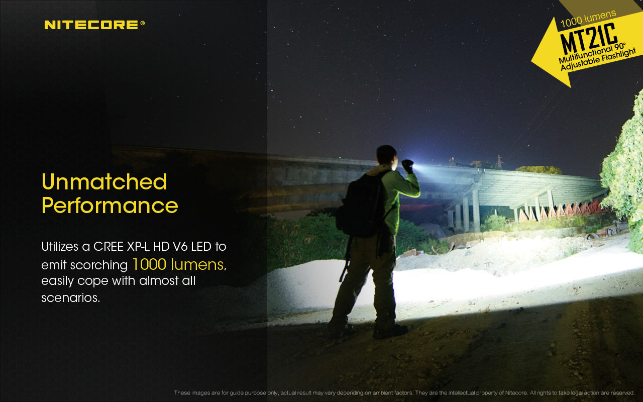 Nitecore MT21C CREE XP-L HD V6 LED 1000L Flashlight
