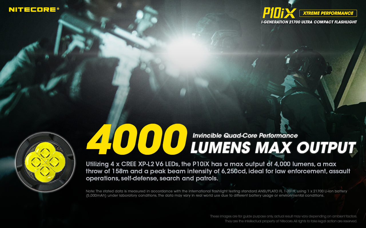NITECORE P10iX 4000 LUMENS USB RECHARGEABLE FLASHLIGHT