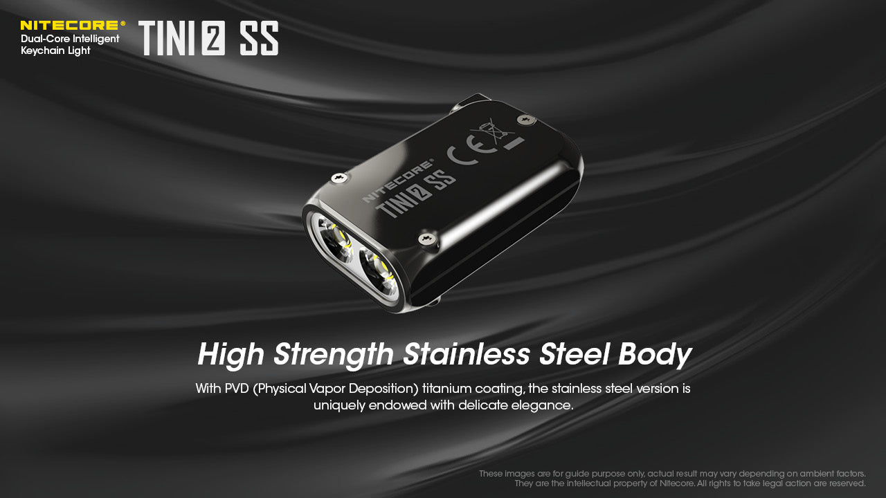 Nitecore TINI 2 Stainless Steel 500Lumens Rechargeable Keychain Flashlight