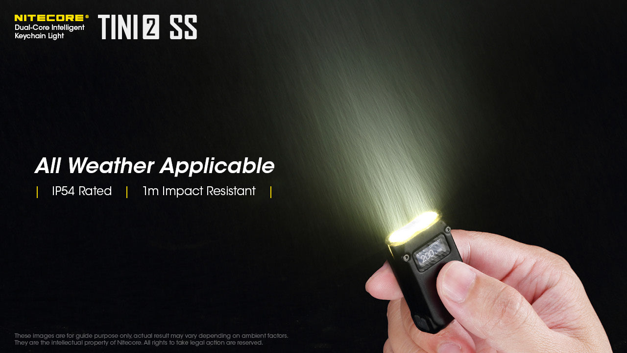 Nitecore TINI 2 Stainless Steel 500Lumens Rechargeable Keychain Flashlight