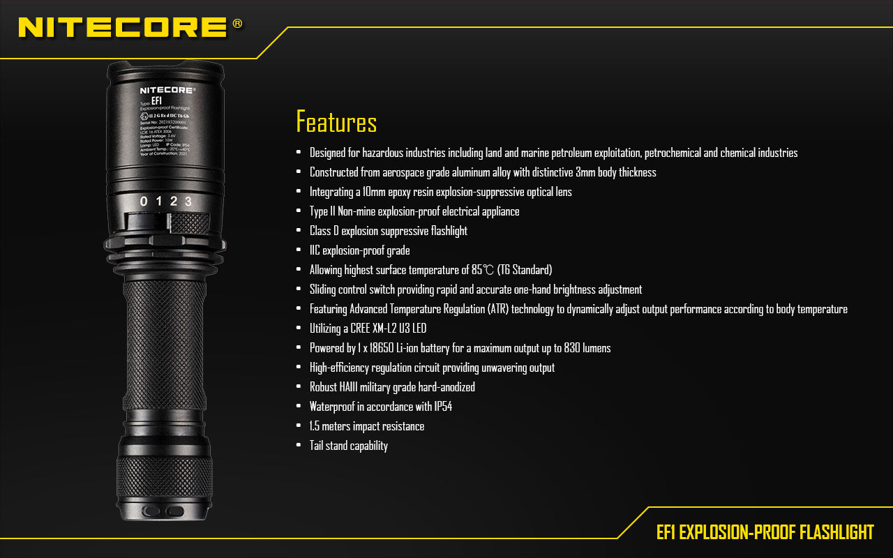Nitecore EF1 Explosion-Proof LED Flashlight