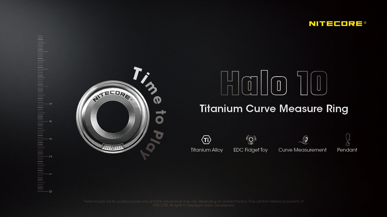 Nitecore Halo 10 Titanium Curve Measure Ring