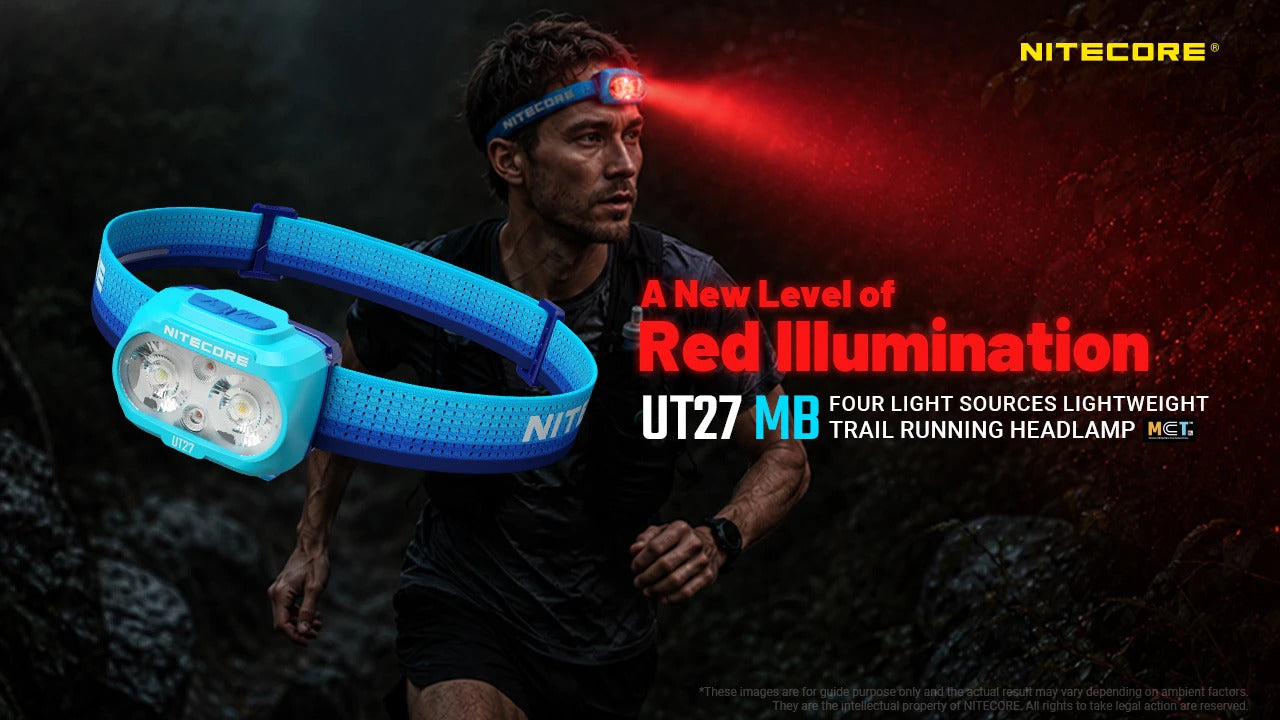 Nitecore UT27 MB (Blue) 800L Four Light Sources Lightweight Trail Running Headlamp (1 x HLB1500)