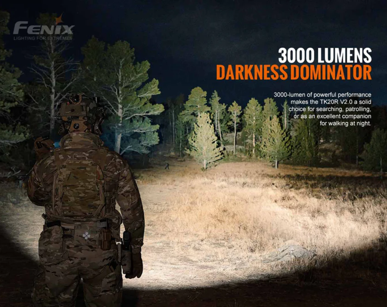 Fenix TK20R V2.0 Luminus SFT70 Cool White LED 3000L Rechargeable Tactical Flashlight