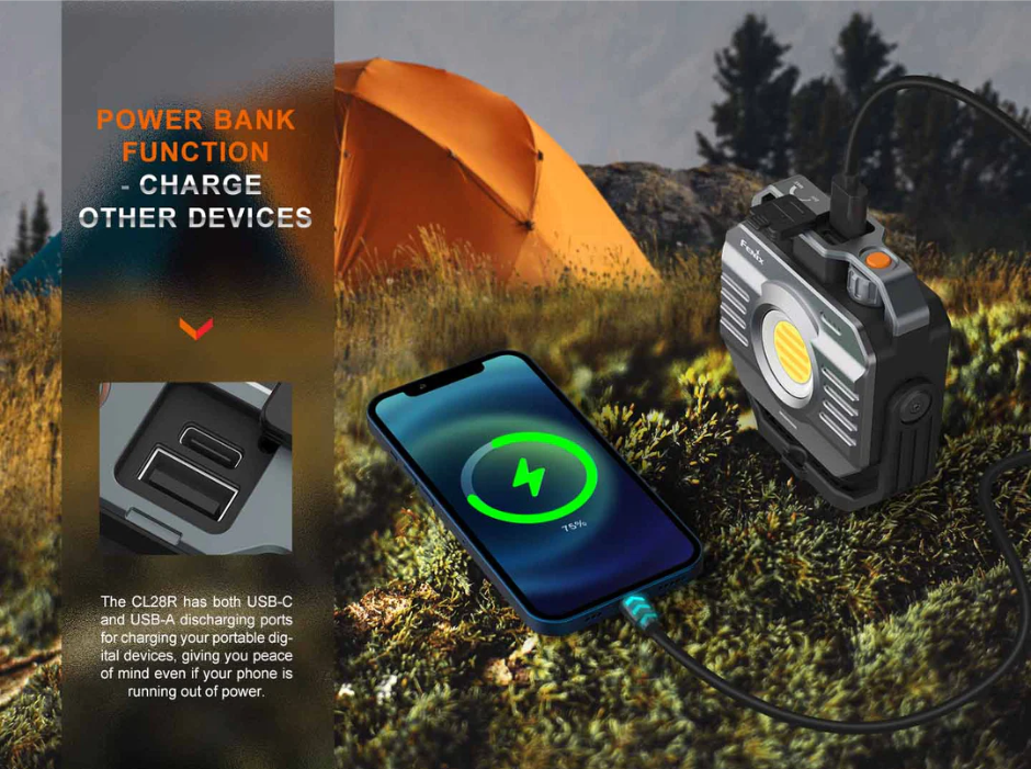 Fenix CL28R Rechargeable 2000L Camping Lantern with Colour Temperature Adjust