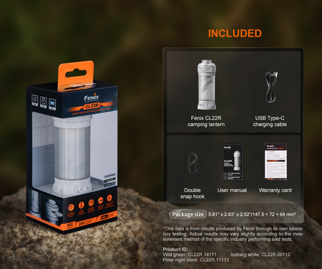 Fenix CL22R Rechargeable 500L Camping Lantern