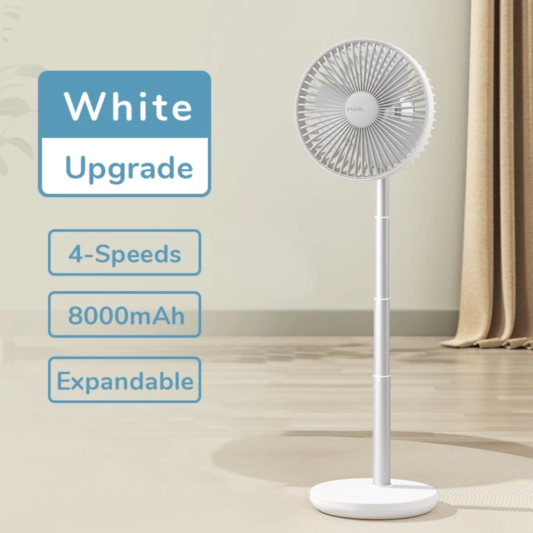 JISULIFE Rechargeable Fan Table USB Stand Portable Oscillating Extendable Fan (8000mAh)