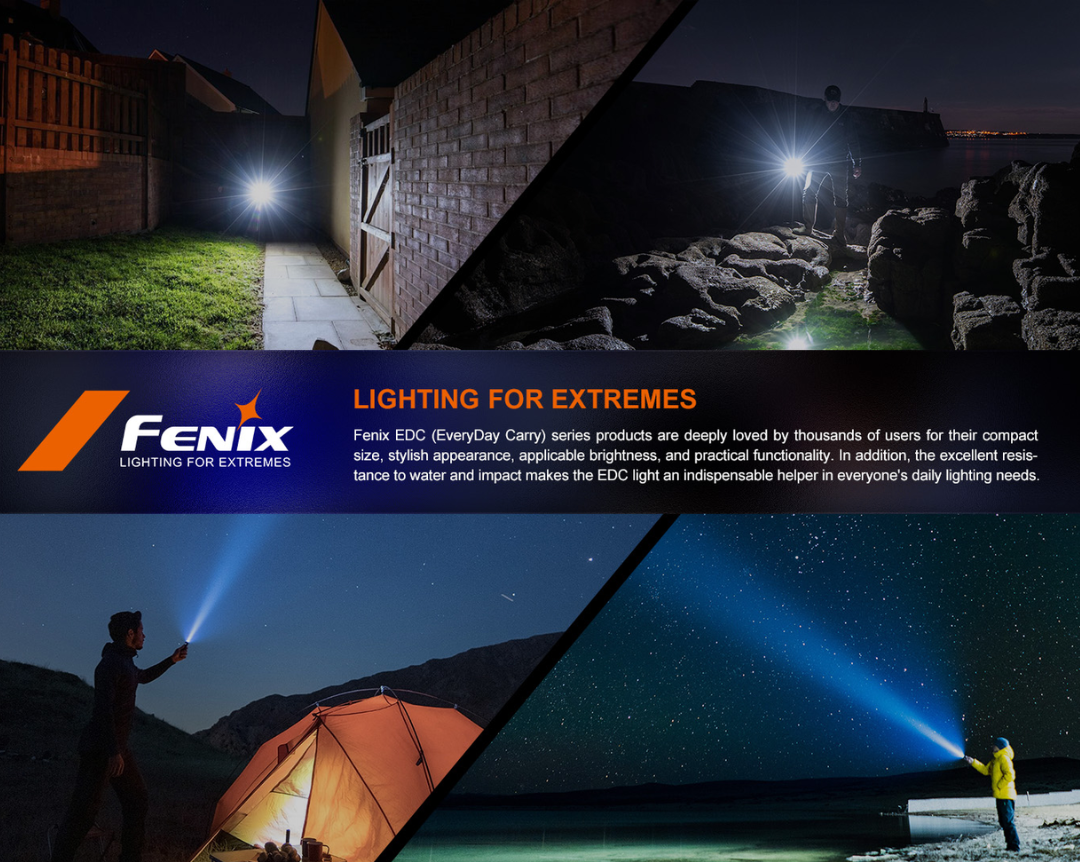 Fenix E-Spark LED 100L Emergency Rechargeable Keychain Flashlight
