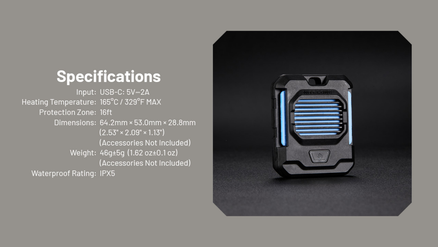 Nitecore EMR05 TAC FCB 2.0 Heating Portable Electronic Mosquito Repeller