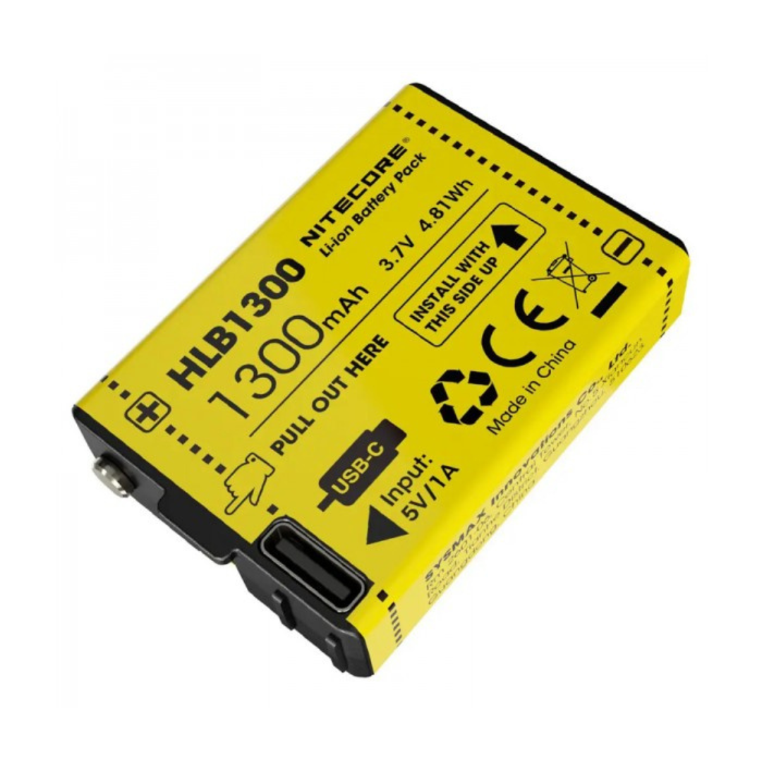Nitecore HLB1300 1300mAh Li-ion Rechargeable Battery Pack for Nitecore UT27, HA13 and Bubble Lantern
