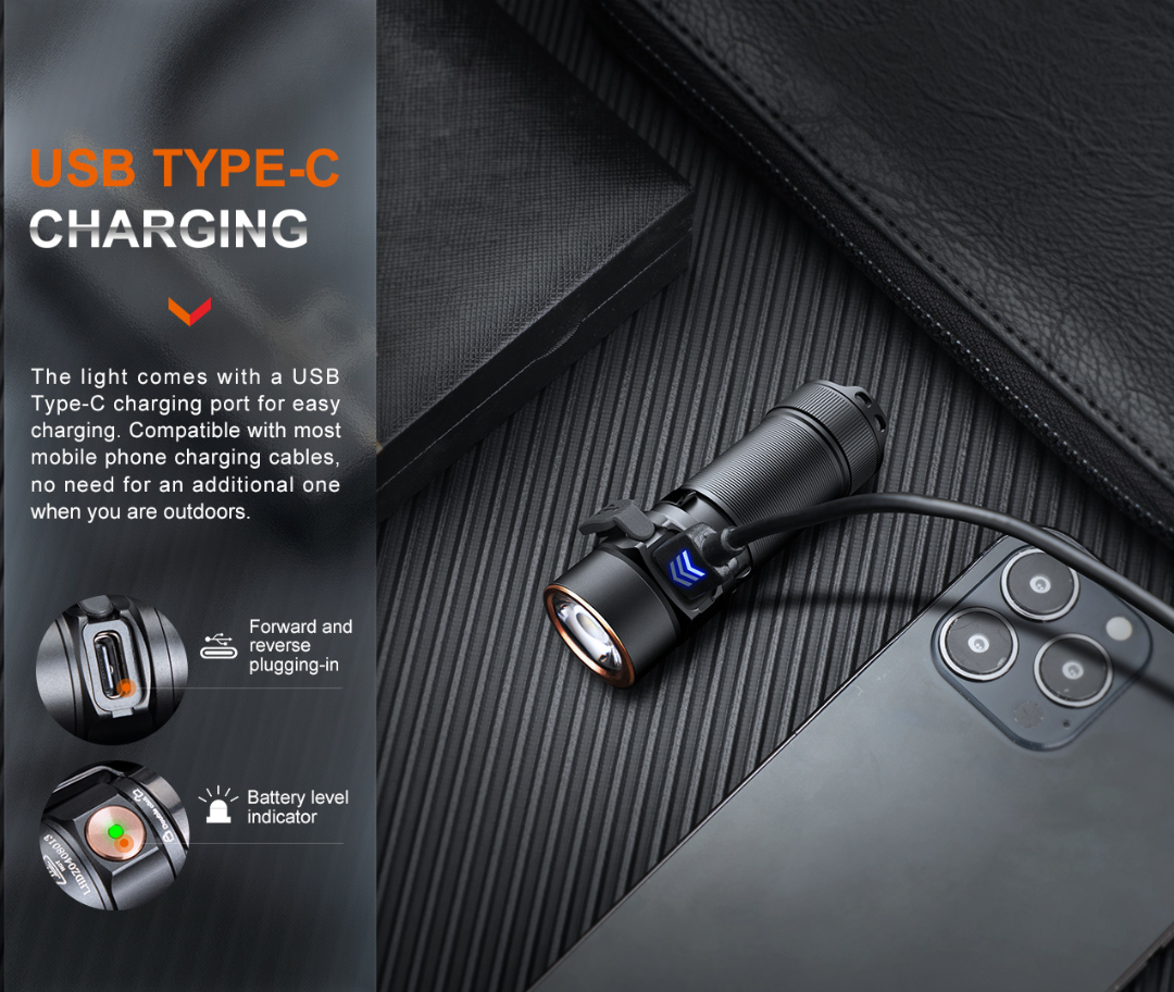 Fenix E18R V2.0 Luminus SST40 LED 1200L Rechargeable Flashlight
