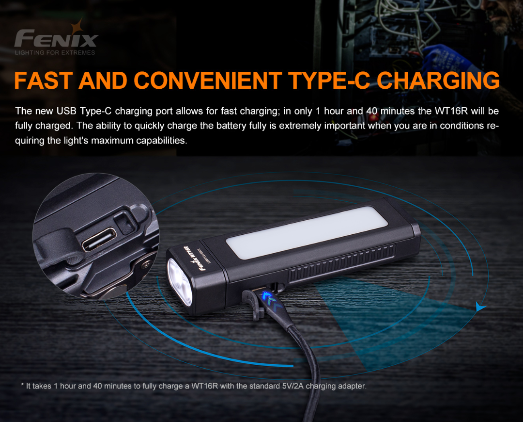 Fenix WT16R 300L Rechargeable Multipurpose Work Light