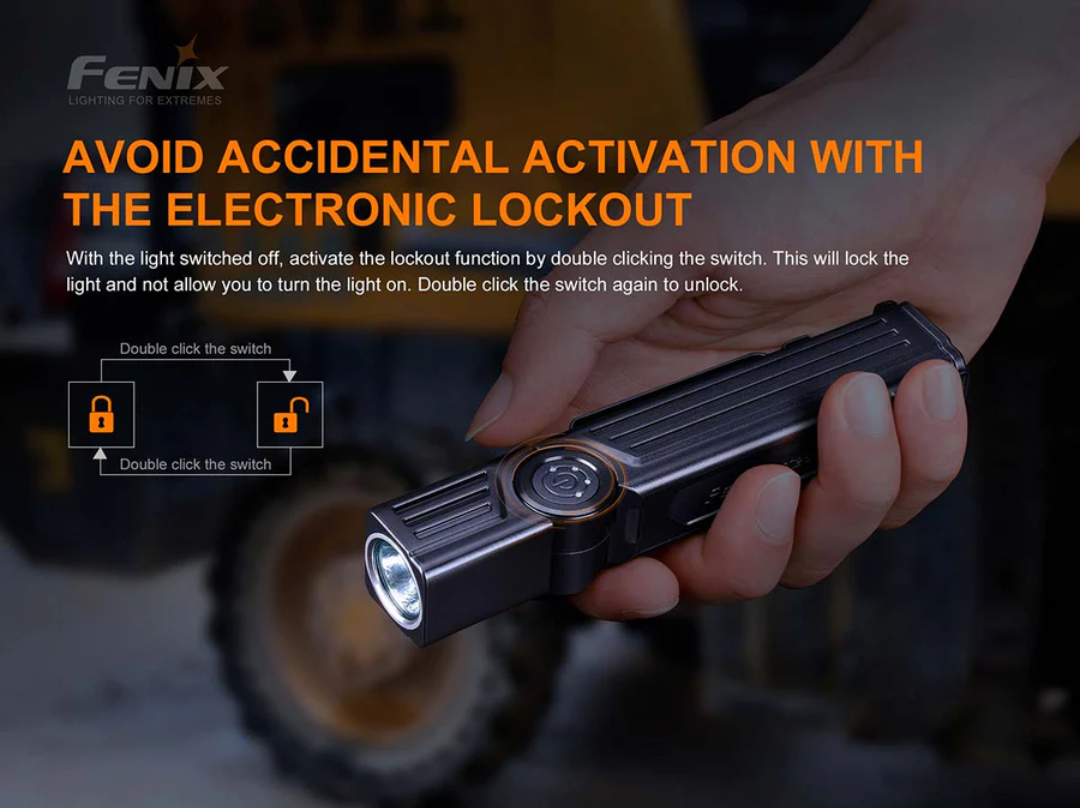 Fenix WT25R CREE XP-L HI LED 1000L Rechargeable Pivoting Work Flashlight