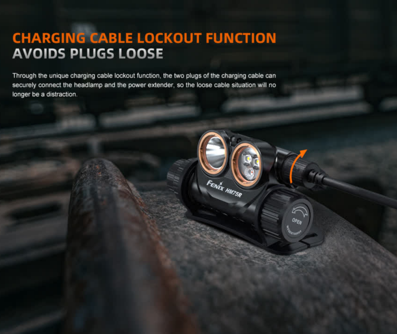 Fenix HM75R Luminus SST40 CW LED 1600L Luminus SST20 NW LED Red Light Rechargeable Headlamp