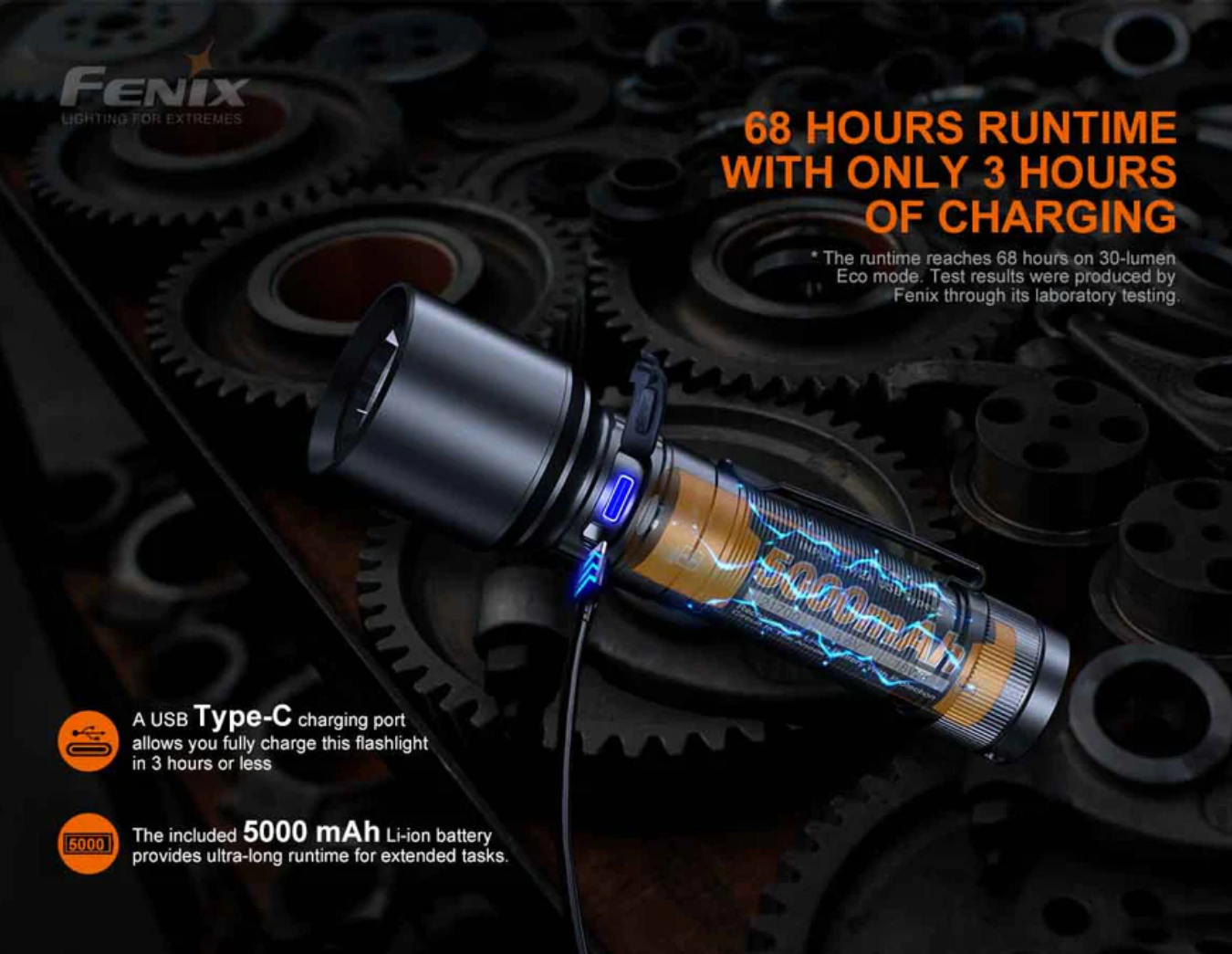 Fenix C7 Luminus SST70 LED 3000L Rechargeable Work Flashlight