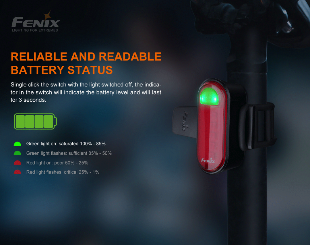 Fenix BC05R V2.0 Rechargeable Bicycle Tail Light