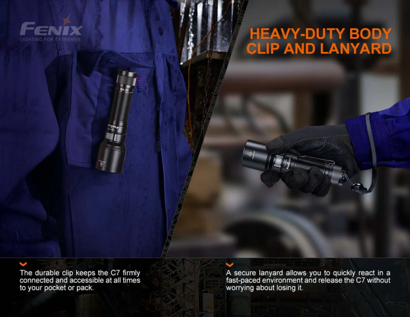 Fenix C7 Luminus SST70 LED 3000L Rechargeable Work Flashlight
