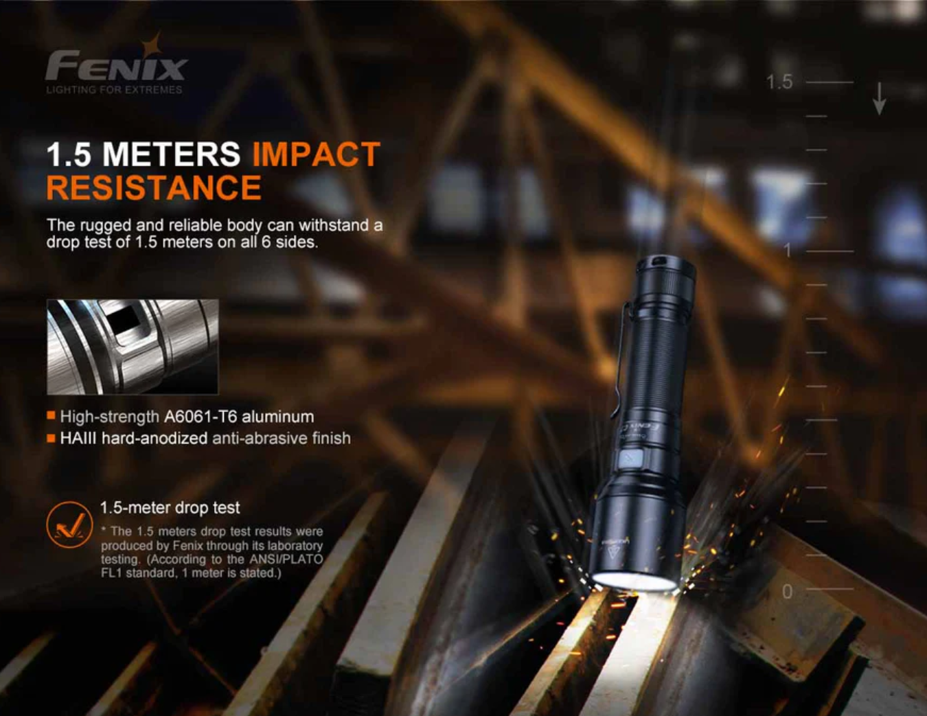 Fenix C7 Luminus SST70 LED 3000L Rechargeable Work Flashlight