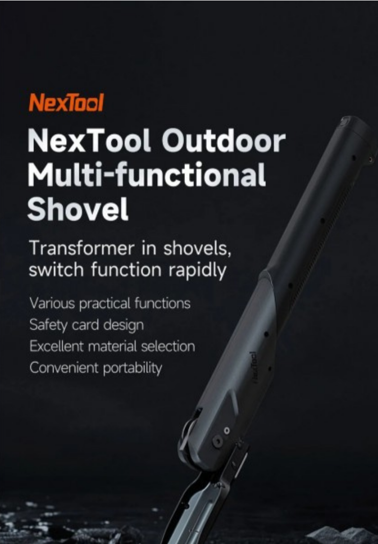 NexTool 6-in-1 Thunder Multifunctional Shovel Axe Hammer Fire Starter Wood Saw Knife NE20057
