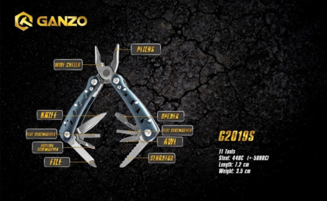 Ganzo G2019S Mini Pocket Size Handle Multitool Plier