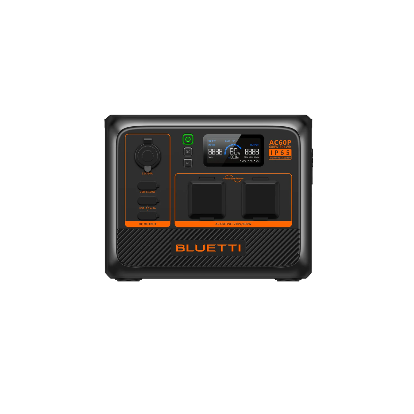 BLUETTI AC60P Portable Power Station 504Wh LiFePO4 Battery Surge AC Solar Generator (600W/1200W)