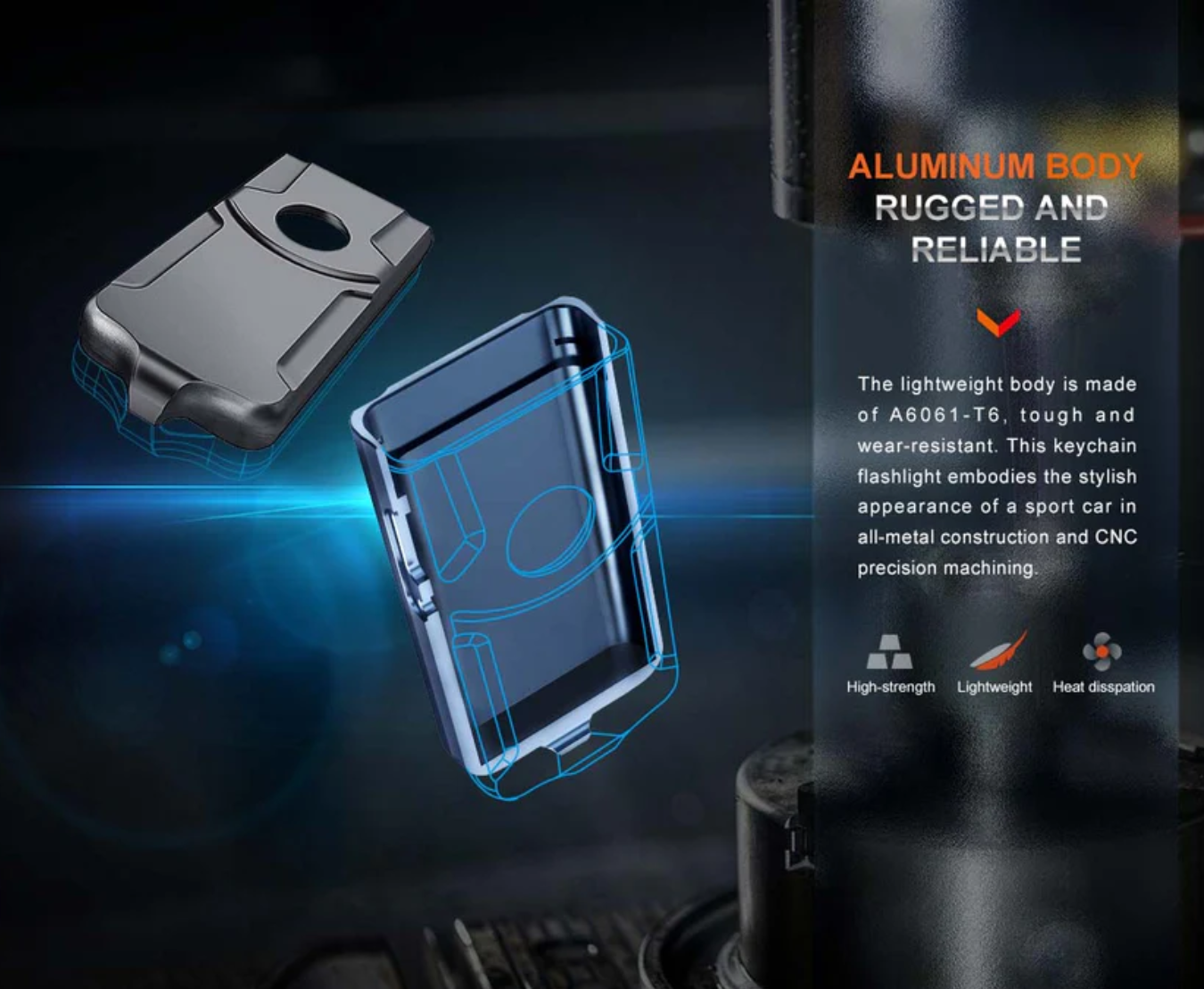 Fenix E03R V2.0 500L Rechargeable Keychain Flashlight