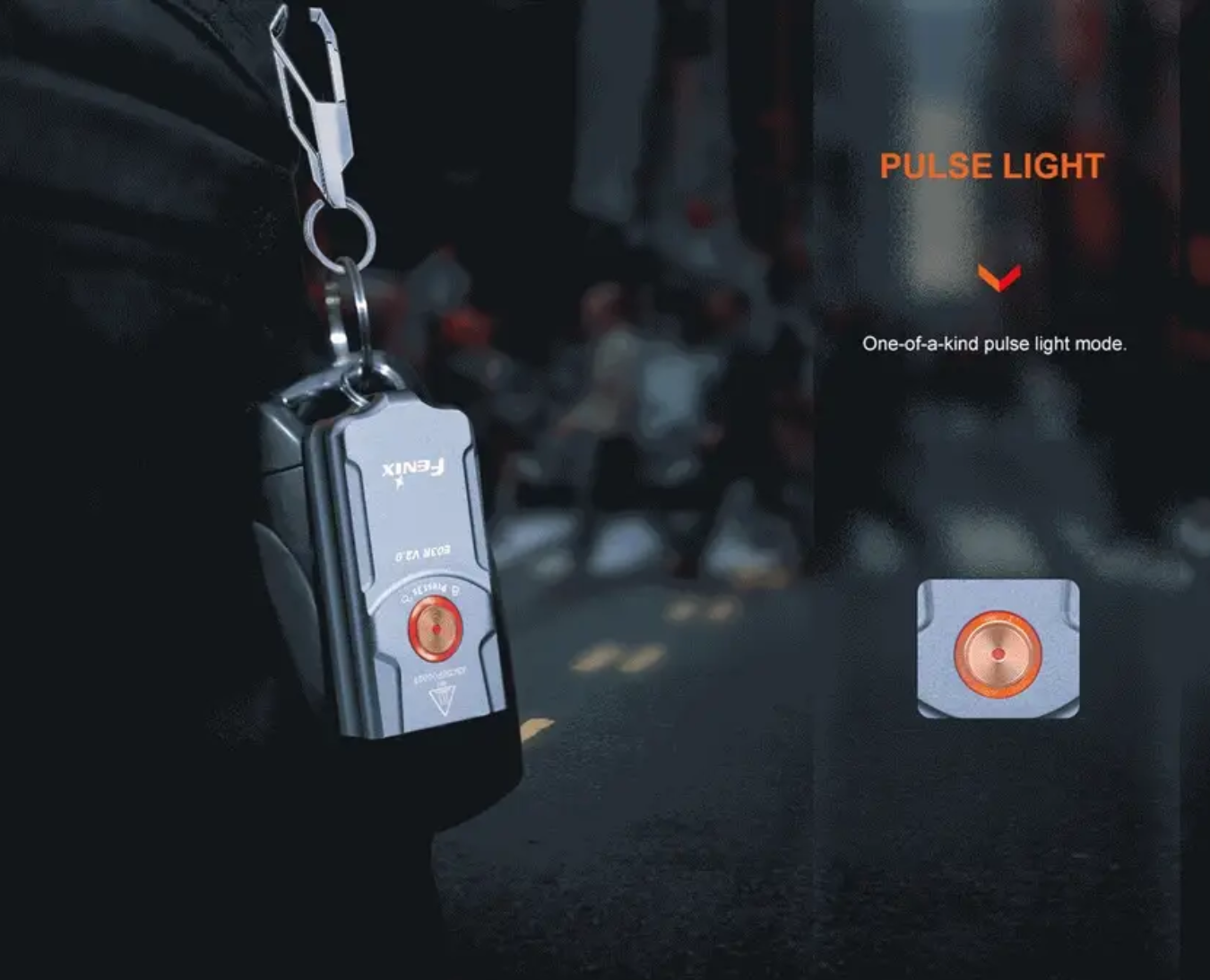 Fenix E03R V2.0 500L Rechargeable Keychain Flashlight