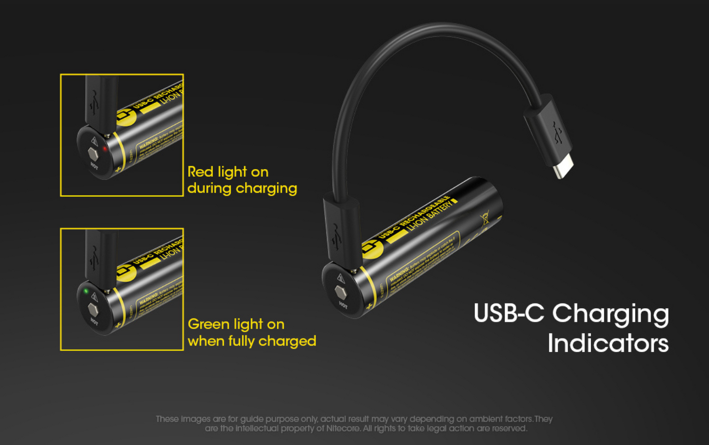 Nitecore 18650 2600mAh 3.6V Type-C Rechargeable Li-ion Battery NL1826R