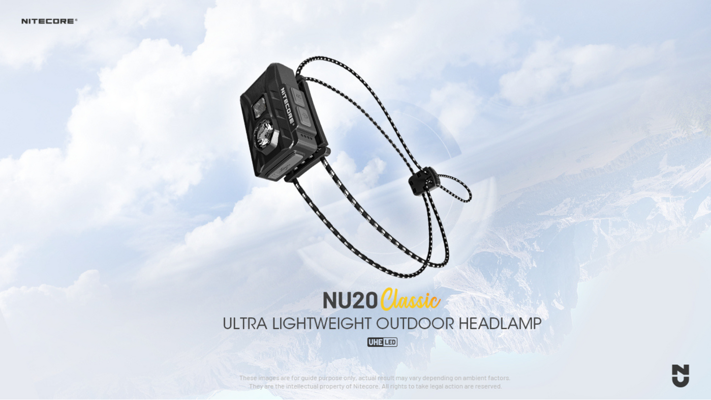 Nitecore NU20 Classic 360 Lumens Ultra Lightweight Outdoor Rechargeable Headlamp
