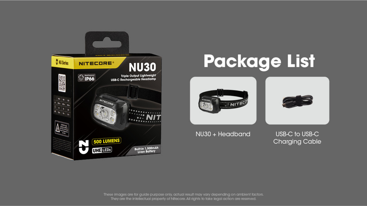 Nitecore NU30 500L NiteLab UHE LED Rechargeable Headlamp