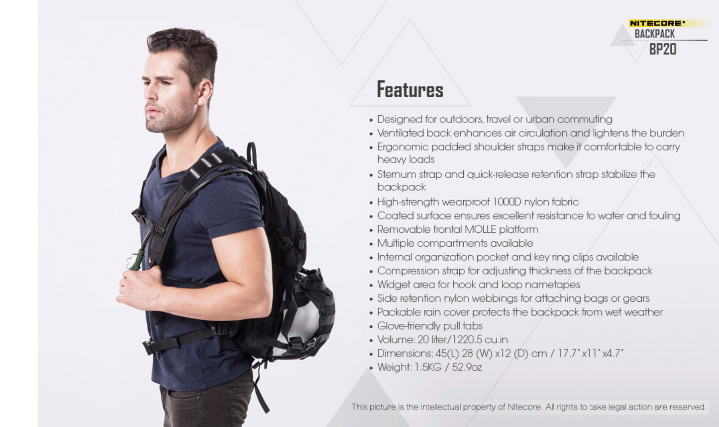Nitecore BP20 Tactical Multi-Purpose Backpack