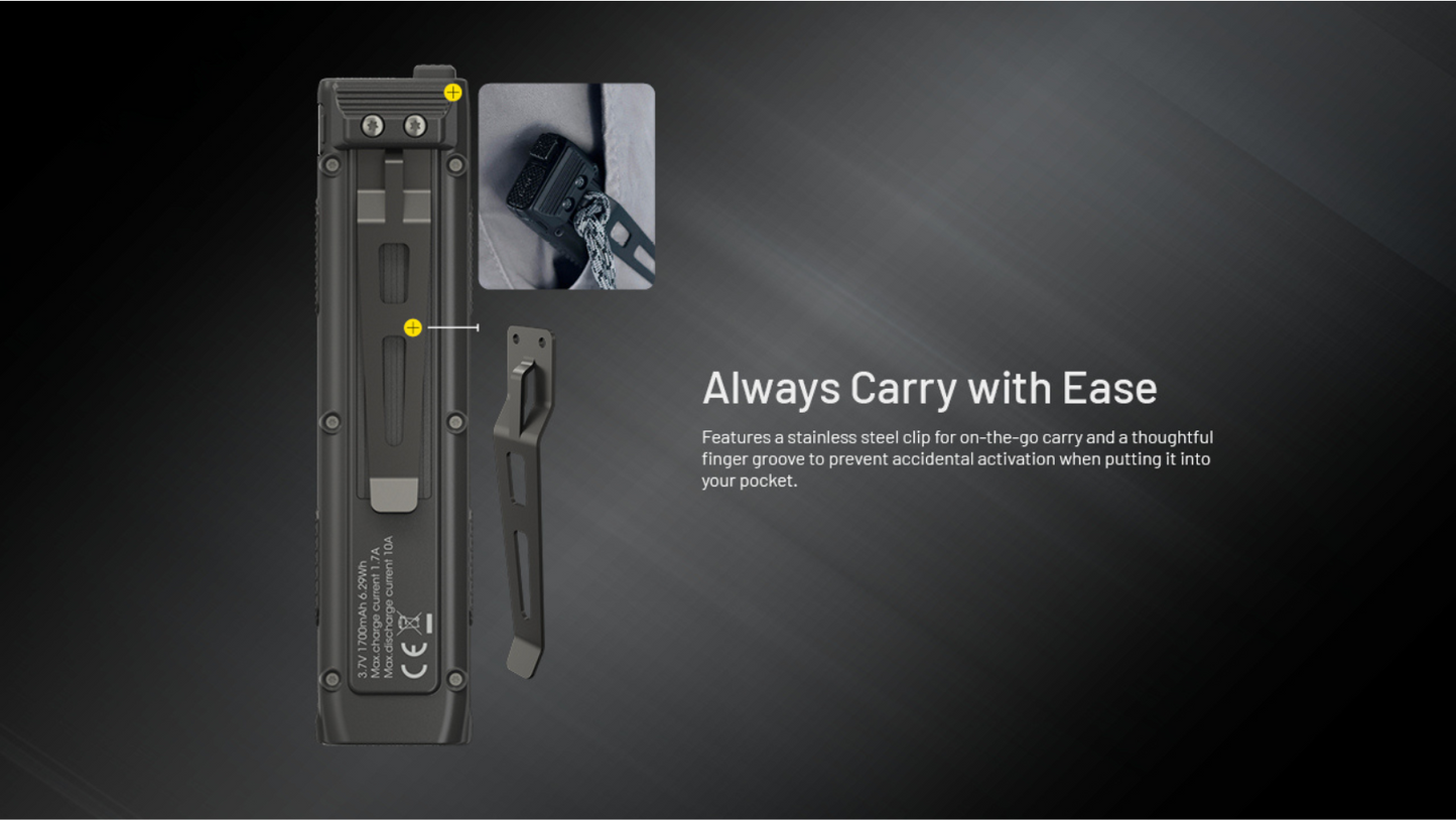 Nitecore EDC27 UHi 2x NiteLab UHi 20 LED Ultra Slim 3100L High Performance EDC Rechargeable Flashlight