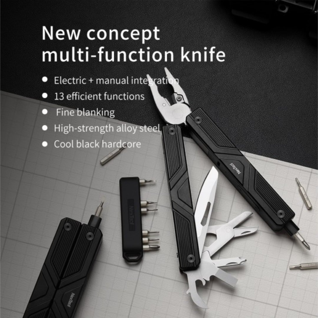 NexTool Gemini NE20213 Electric USB Screwdriver Steel Pliers Knife Scissors Multifunctional Multitool