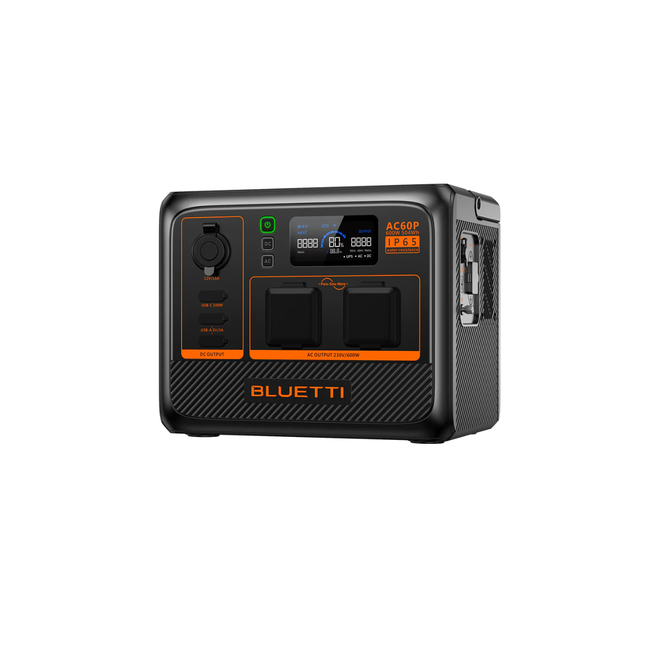 BLUETTI AC60P Portable Power Station 504Wh LiFePO4 Battery Surge AC Solar Generator (600W/1200W)