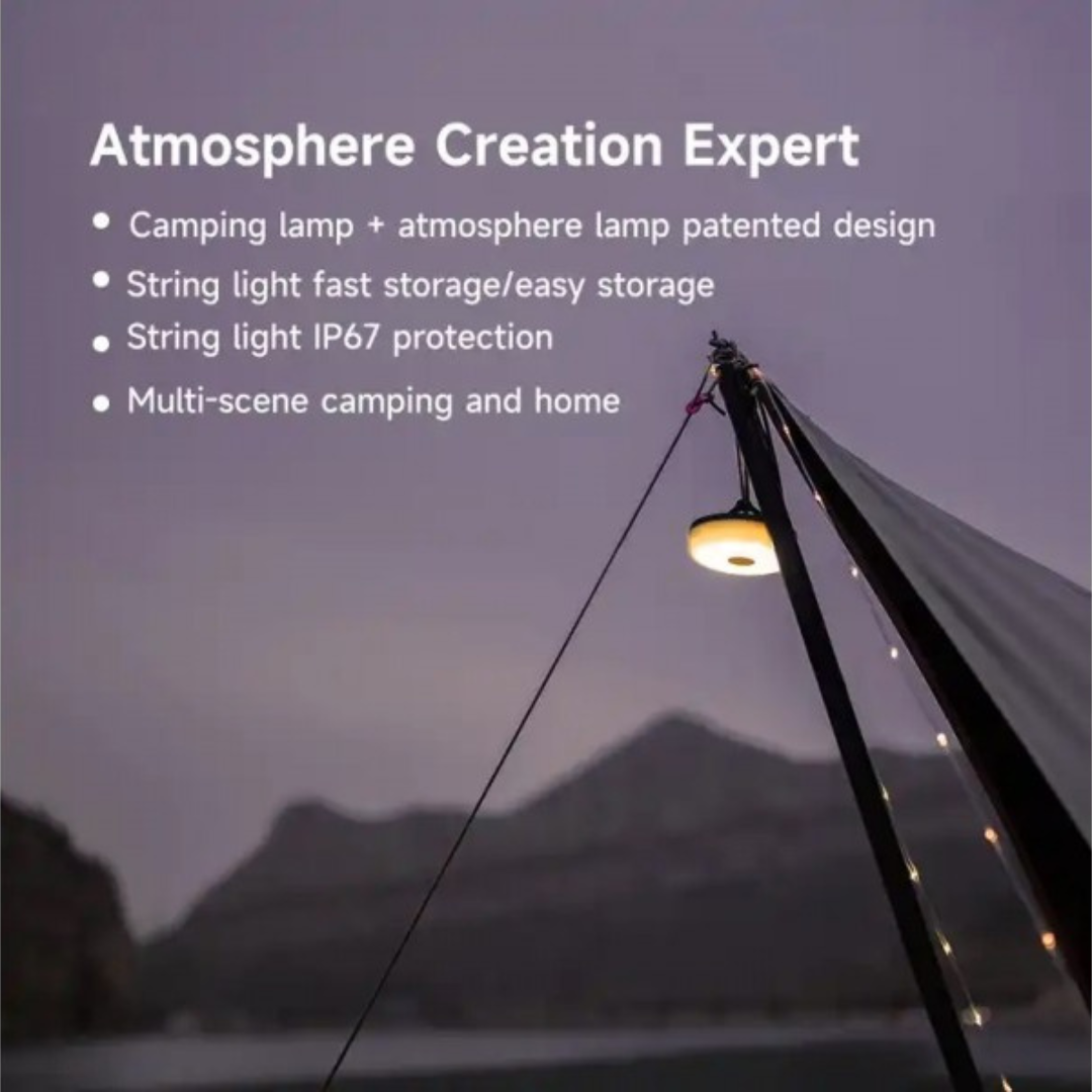 NexTool Milky Way 2-in-1 Camping Lamp (Fairy Lights) NE20247 Lantern Portable Hand Cranked Retractable Ambient Decorative Lighting