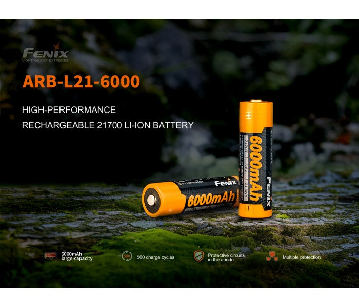 Fenix 21700 3.6V 6000mAh Li-ion Protected Rechargeable Battery ARB-L21-6000