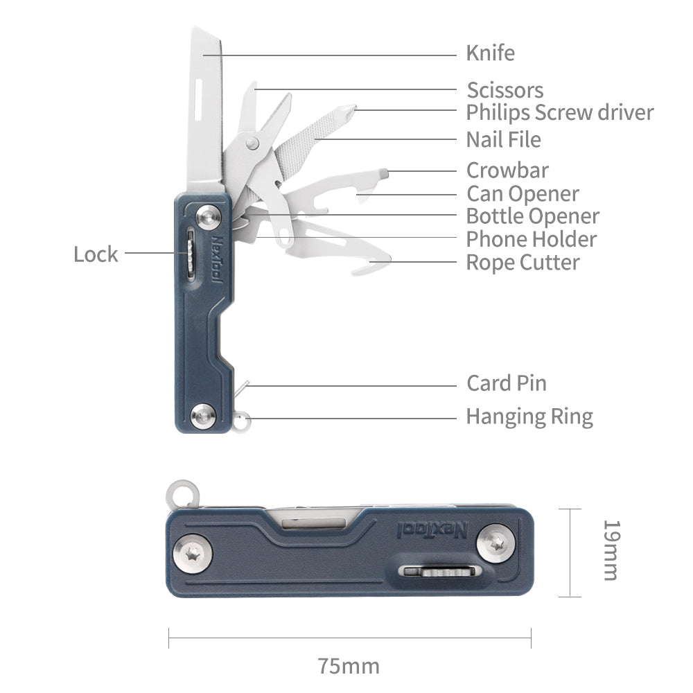 NexTool 10-in-1 Multifunctional Knife Pocket Size Multitool
