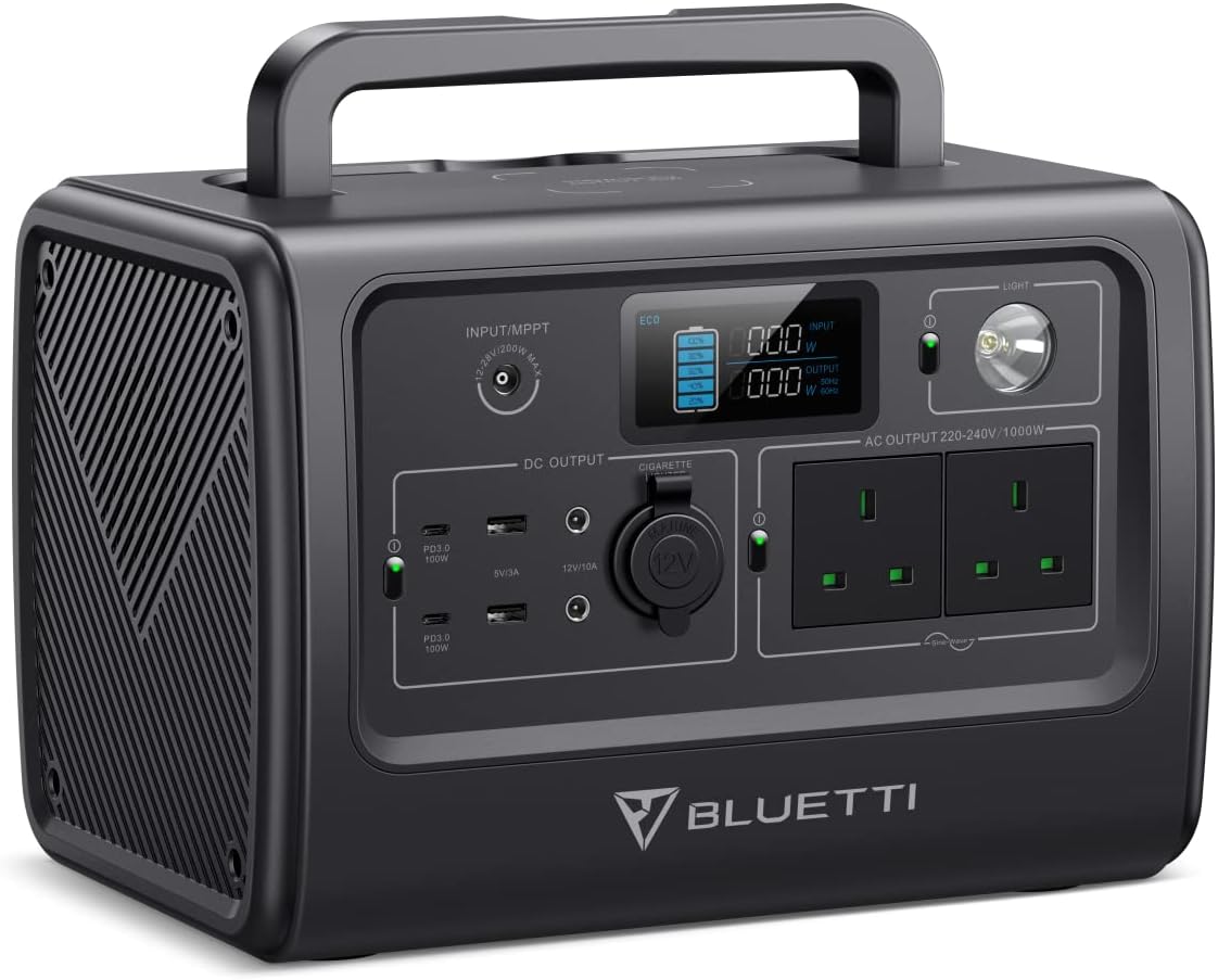 BLUETTI EB70 Portable Power Station 716Wh LiFePO4 Battery Surge AC Solar Generator (1000W/1400W)
