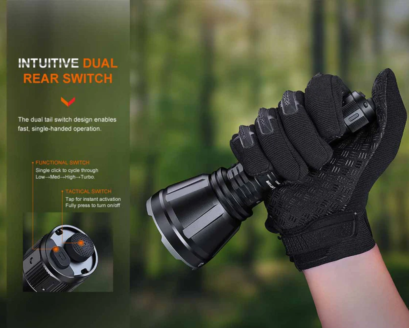 Fenix HT18R Luminus SFT70 LED CW 2800L Rechargeable Flashlight